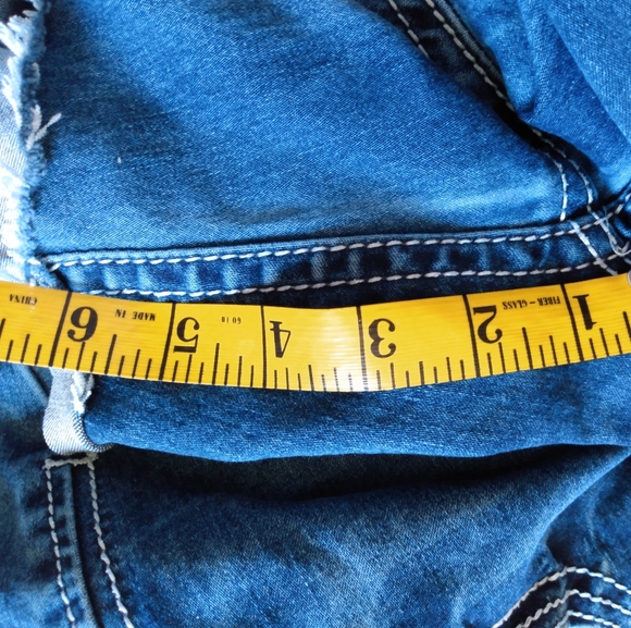 Amethyst Jean Shorts Blue 9 Inch Rise Cotton Pockets Jean Women's Size 13 - Picture 6 of 9